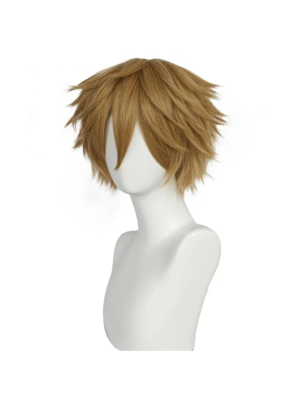 Men's Mixed Gold Synthetic Fiber Short Blonde Golden Cosplay Modern Wigs